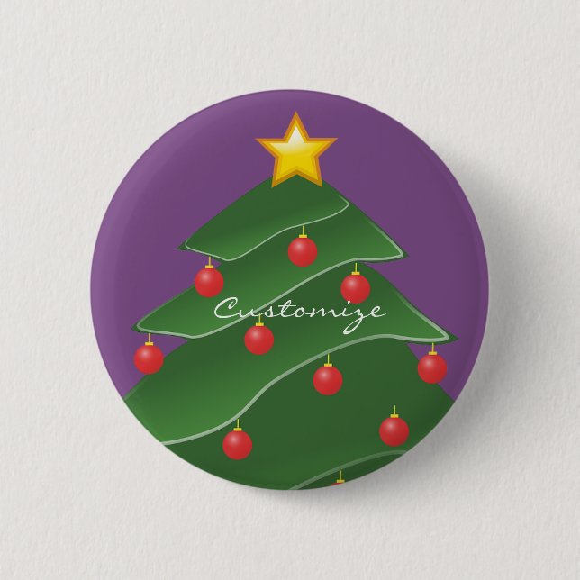 Badge Rond 5 Cm Arbre de Noël Thunder_Cove (Devant)