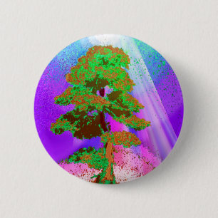 Badge Rond 5 Cm Arbre de rayonnement de la vie