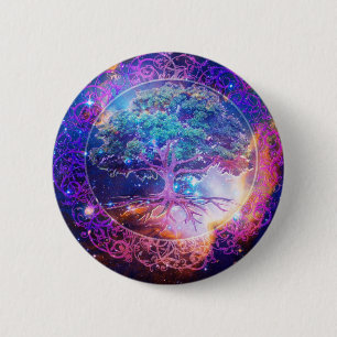 Badge Rond 5 Cm Arbre de santé de la vie