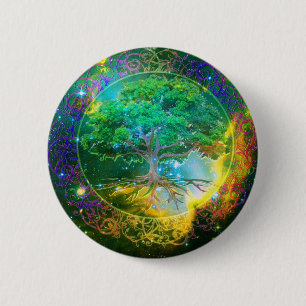 Badge Rond 5 Cm Arbre de santé de la vie