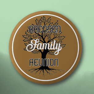 Badge Rond 5 Cm Arbre de Vie ! Bouton de réunion de famille