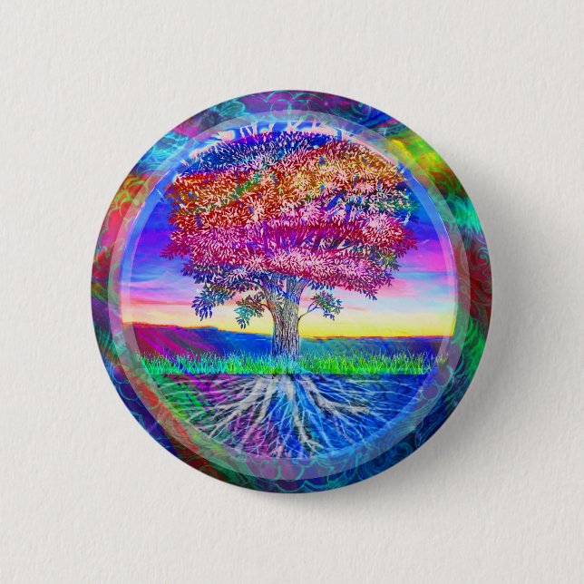 Badge Rond 5 Cm Arbre des bénédictions (Devant)