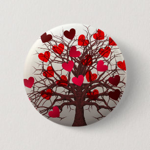 Badge Rond 5 Cm Arbre des coeurs
