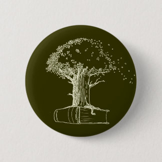 Badge Rond 5 Cm Arbre et un livre