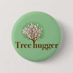 Badge Rond 5 Cm Arbre Hugger avec l'illustration d'arbre