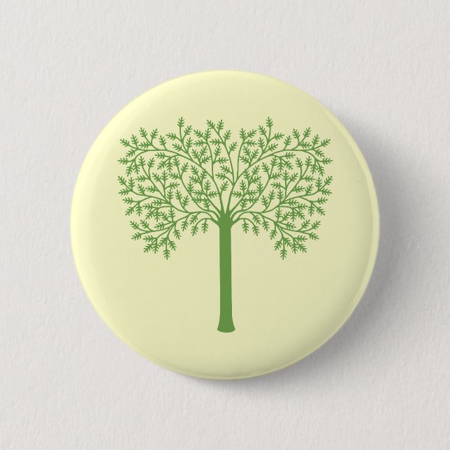 Badge Rond 5 Cm Arbre vert stylisé (Devant)