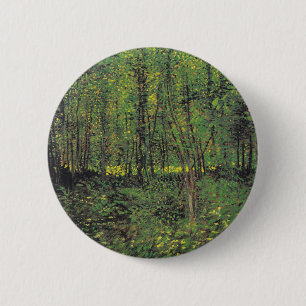 Badge Rond 5 Cm Arbres et sous-bois par Van Gogh