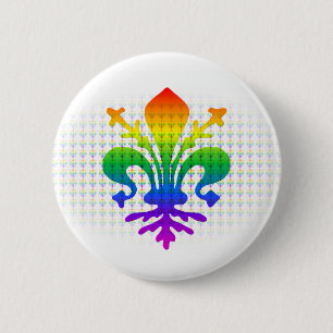 Badge Rond 5 Cm Arc-en-ciel