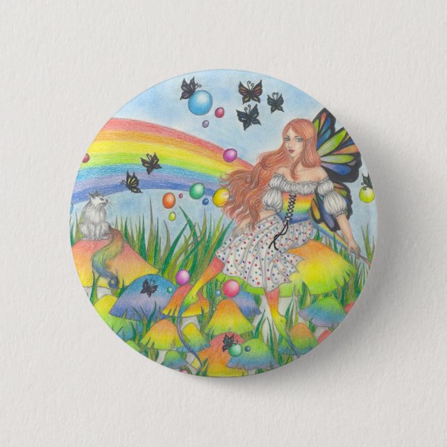 Badge Rond 5 Cm Arc-en-ciel Bringer (Devant)