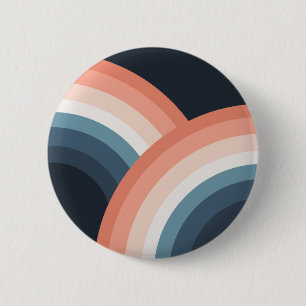 Badge Rond 5 Cm Arc-en-ciel coloré à double rétro