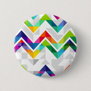 Badge Rond 5 Cm Arc-en-ciel de Chevron