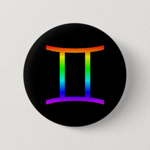 Badge Rond 5 Cm Arc en ciel de Gemini