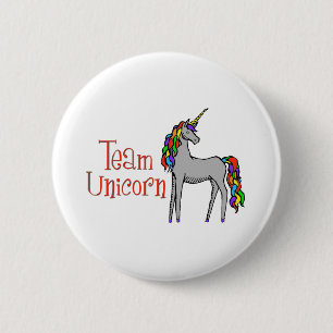 Badge Rond 5 Cm Arc-en-ciel de licorne d'équipe