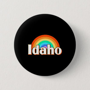 Badge Rond 5 Cm arc-en-ciel de l'Idaho