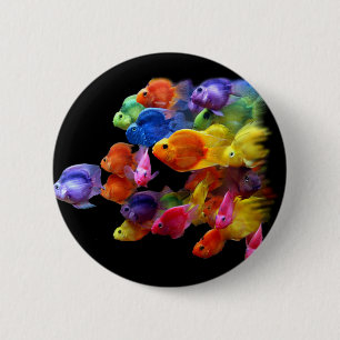Badge Rond 5 Cm Arc-en-ciel de scare