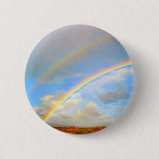 Badge Rond 5 Cm Arc-en-ciel double, Dieu promet, chance, saint Pat