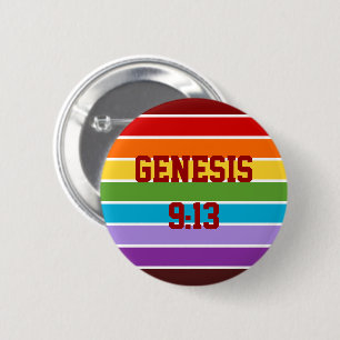 Badge Rond 5 Cm Arc-en-ciel, Genèse 9:13