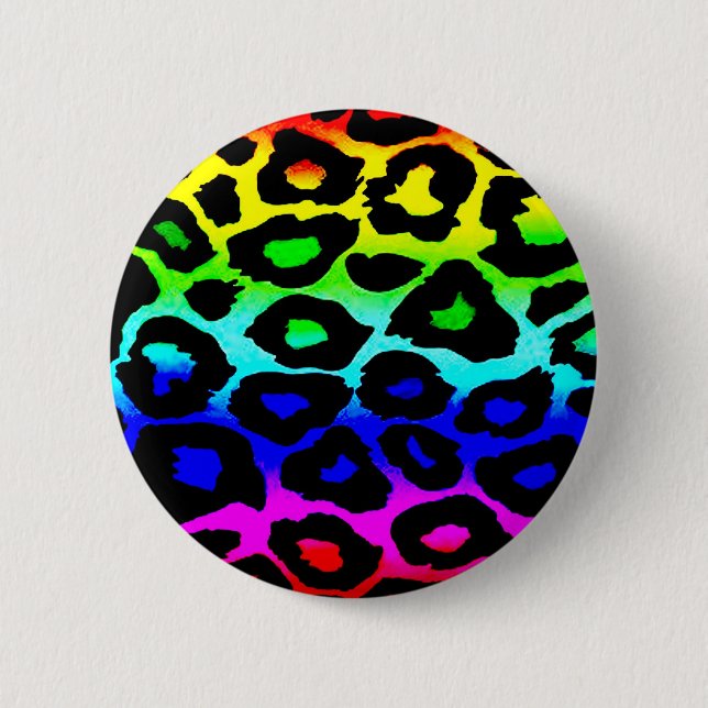 Badge Rond 5 Cm arc-en-ciel_léopard_print modifié (Devant)