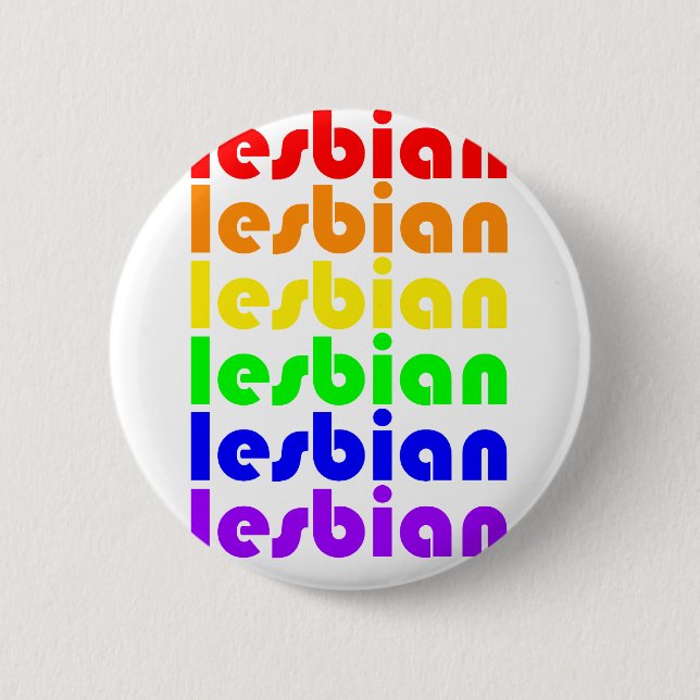 Badge Rond 5 Cm Arc-en-ciel lesbien (Devant)