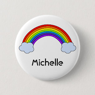 Badge Rond 5 Cm Arc-en-ciel personnalisé