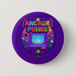 Badge Rond 5 Cm Arcade Punks Logo Button