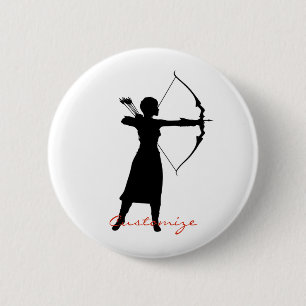 Badge Rond 5 Cm Archer Silhouette Thunder_Cove