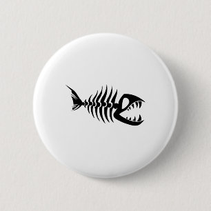 Badge Rond 5 Cm Arêtes de poisson