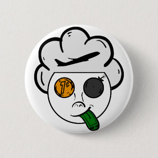 Badge Rond 5 Cm Argent de mouche