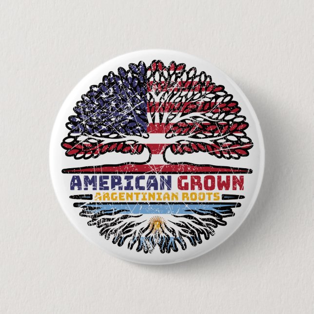 Badge Rond 5 Cm Argentine Argentine Argentine Argentine Etats-Unis (Devant)