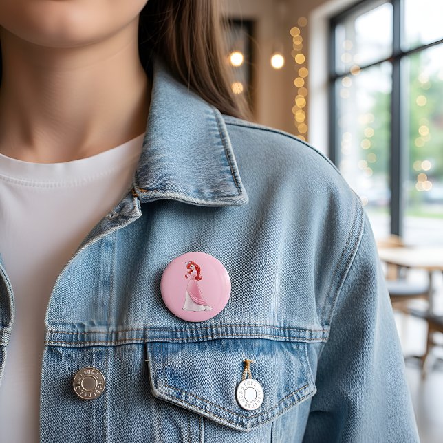 Badge Rond 5 Cm Ariel Button (Créateur téléchargé)