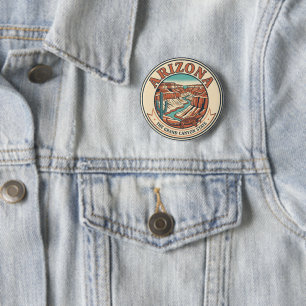 Badge Rond 5 Cm Arizona Grand Canyon Dreamscape Nouveau Art