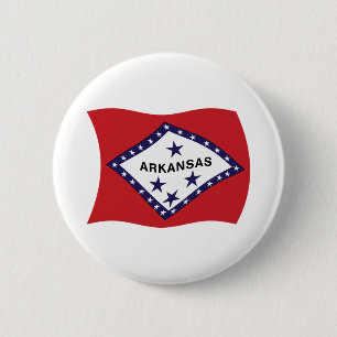 Badge Rond 5 Cm Arkansas Flag Button