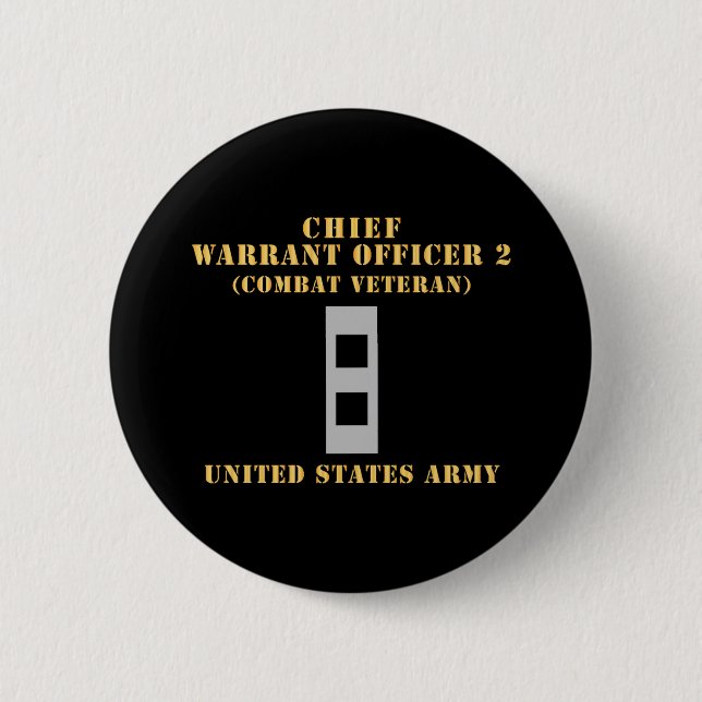 Badge Rond 5 Cm Armée - Adjudant-chef 2 - CW02 - Appartement - Com (Devant)