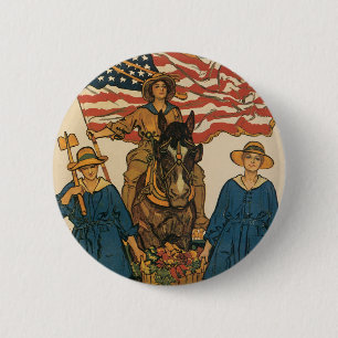 Badge Rond 5 Cm Armée de terre féminine