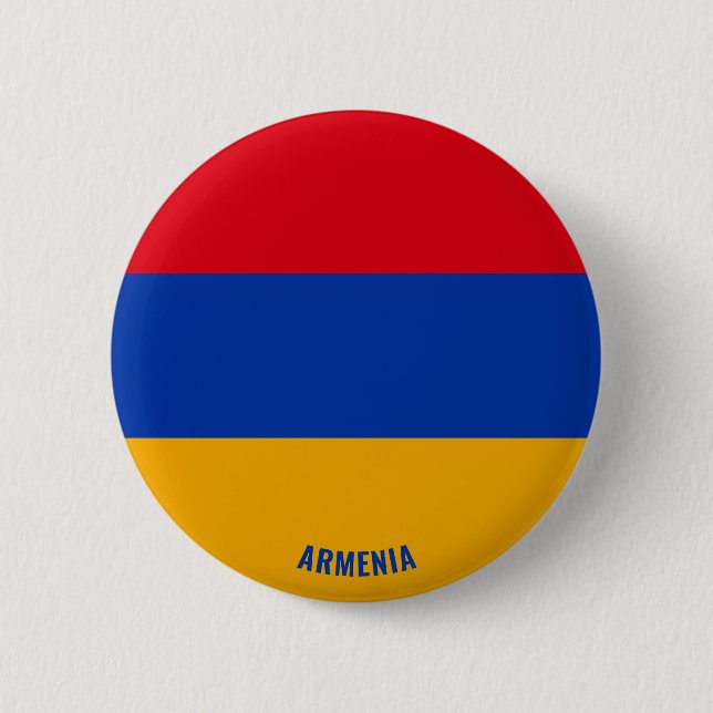 Badge Rond 5 Cm Arménie Drapeau charmant patriotique (Devant)
