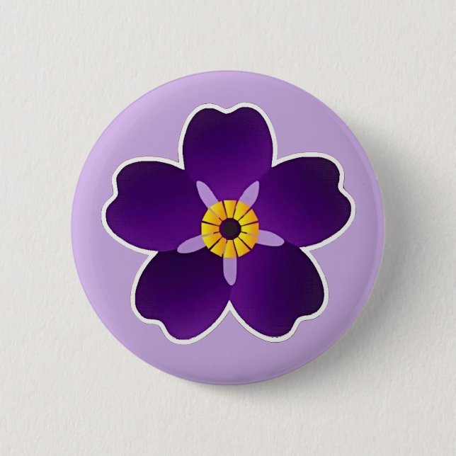 Badge Rond 5 Cm Arménien Oubliez-moi pas Flower Button (Devant)