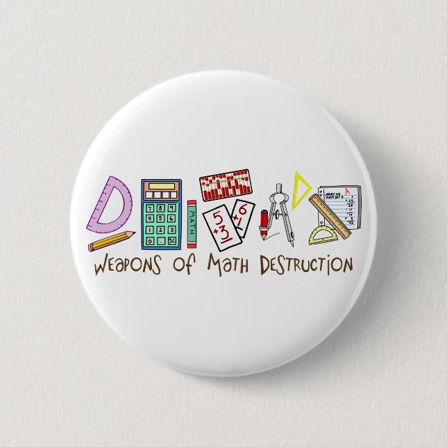Badge Rond 5 Cm Armes de destruction de maths (Devant)