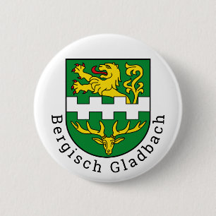Badge Rond 5 Cm Armoiries de Bergisch Gladbach, Allemagne