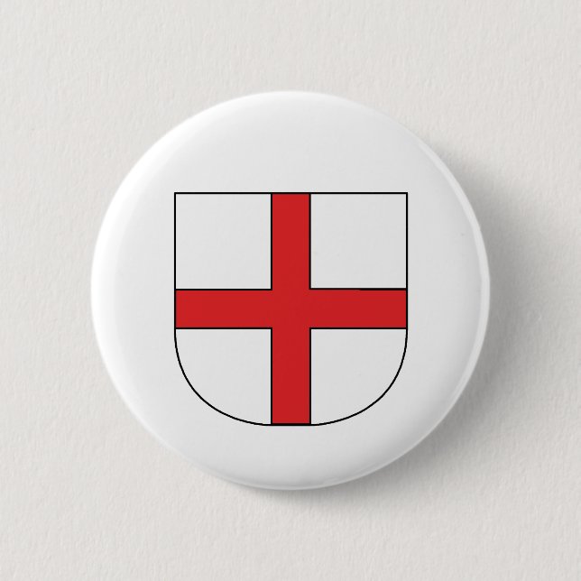 Badge Rond 5 Cm Armoiries de Fribourg (Devant)