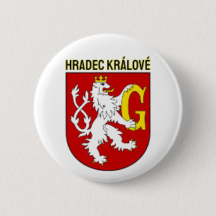 Badge Rond 5 Cm Armoiries de Hradec Králové, République tchèque