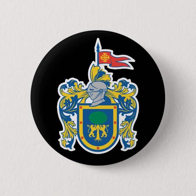 Badge Rond 5 Cm Armoiries de Jalisco, Mexique (Devant)