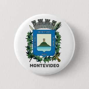 Badge Rond 5 Cm Armoiries de Montevideo, Uruguay
