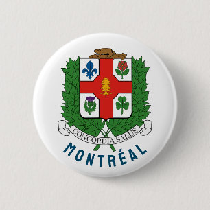 Badge Rond 5 Cm Armoiries de Montréal, CANADA