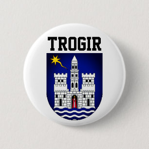 Badge Rond 5 Cm Armoiries de Trogir, Croatie