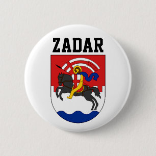 Badge Rond 5 Cm Armoiries de Zadar (Croatie)