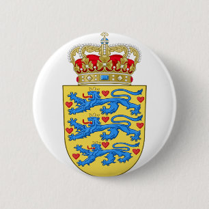 Badge Rond 5 Cm armoiries du danemark