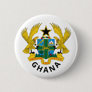 Badge Rond 5 Cm Armoiries du Ghana