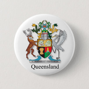 Badge Rond 5 Cm Armoiries du Queensland