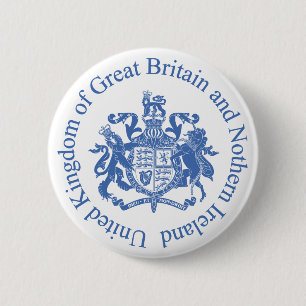 Badge Rond 5 Cm Armoiries du Royaume-Uni