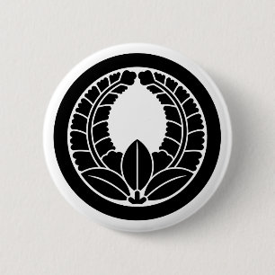 Badge Rond 5 Cm [Armoiries familiales] Glycine montante avec cercl